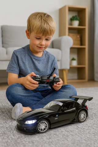 Masinute R/C - masinuta-rc-bmw-z4-gt3-neagra-lumini-1-18-Bebelul