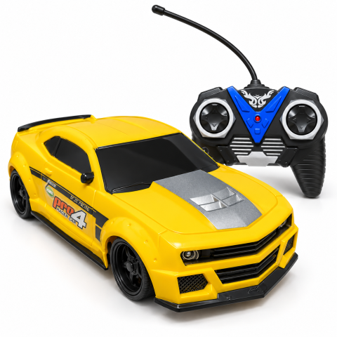Masinute R/C - masinuta-rc-sport-galbena-1-24-geamuri-fumurii-telecomanda-Bebelul