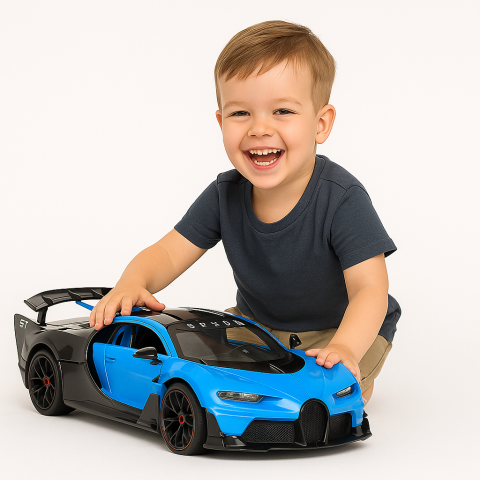 Masinute R/C - Masinuta R/C sport albastra scara 1:12 usi portbagaj lumini sunete