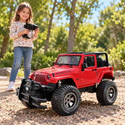 Masinuta RC 1/9 Jeep Wrangler Rubicon cu Licenta E313-003 rosu 6 ani+ [1]