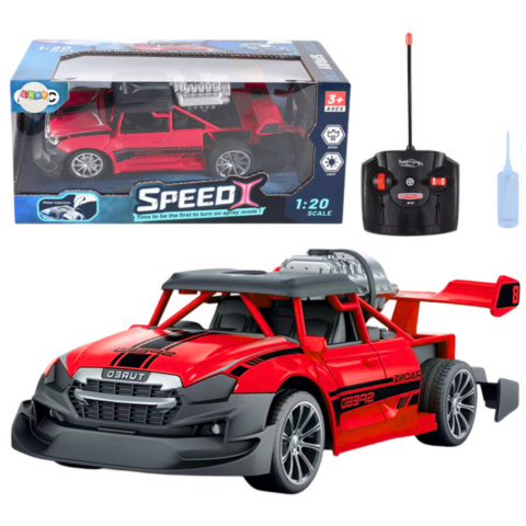 Masinute R/C - masinuta-rc-efect-fum-lumini-rosie-1-20-Bebelul