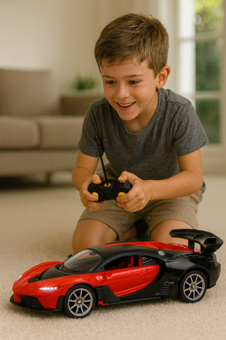 Masinute R/C - masinuta-rc-sport-rosie-1-16-lumini-20km-h-Bebelul