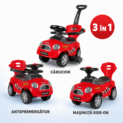 Ride-on - Masinuta ride-on cu maner parental si spatiu depozitare 18 luni+ | Bebelul