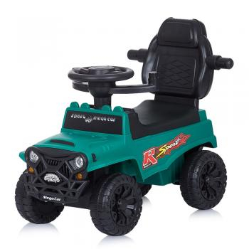 Masinuta ride-on copii verde cu maner parental si acoperis, spatiu depozitare [5]