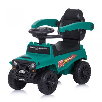 Masinuta ride-on copii verde cu maner parental si acoperis, spatiu depozitare [4]
