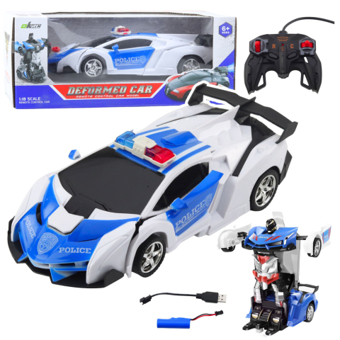 Masinute R/C - Masinuta robot 2in1 telecomandata transformabila RC 1:18