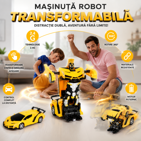 Masinuta Robot transformabil 2în1 - mașină cu telecomandă pentru copii [3]