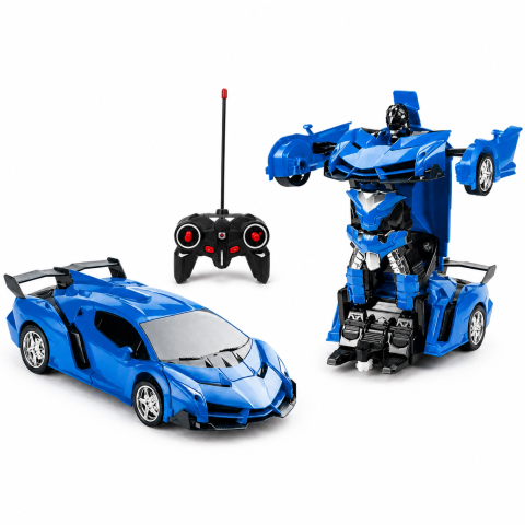 Mașină Transformer cu Telecomandă 2 în 1 – Se Transformă în Robot, Lumini și Sunete [6]