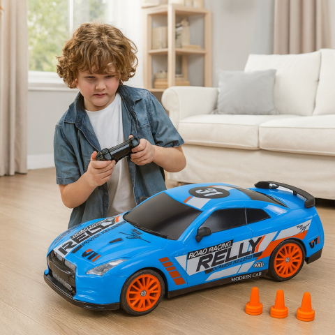 Masinute R/C - masinuta-sport-rc-1-24-albastra-roti-schimbabile-drift-Bebelul