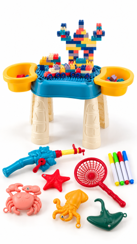 Blocuri de constructie - masa-multifunctionala-copii-constructii-pescuit-desen-Bebelul