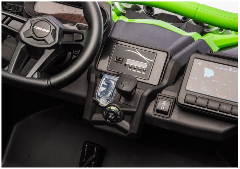 Mașinuță electrică Maverick CAN-AM Turbo RR RS STRONG AIR, 24V, Verde [12]