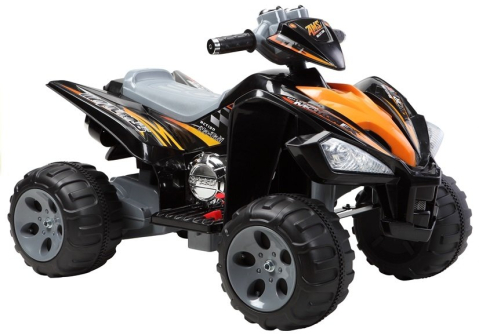 Vehicule electrice copii - ATV Electric Medium Quad Negru, Motor 2x45W, MP3 și USB