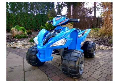 ATV Electric Medium Quad Albastru, 12V, 2 Motoare și Panou Audio [8]