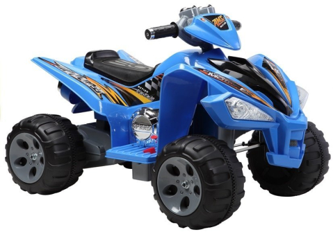 Vehicule electrice copii - ATV Electric Medium Quad Albastru, 12V, 2 Motoare și Panou Audio