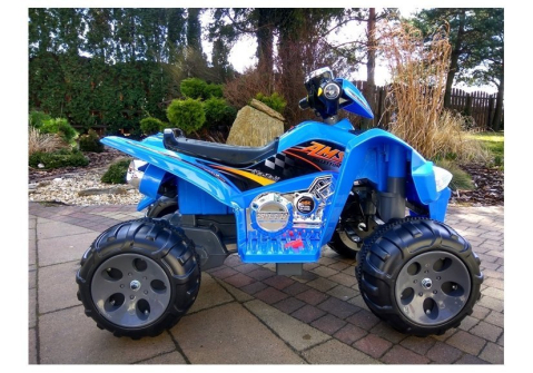 ATV Electric Medium Quad Albastru, 12V, 2 Motoare și Panou Audio [10]