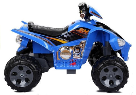 ATV Electric Medium Quad Albastru, 12V, 2 Motoare și Panou Audio [1]