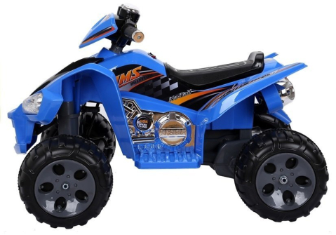 ATV Electric Medium Quad Albastru, 12V, 2 Motoare și Panou Audio [2]