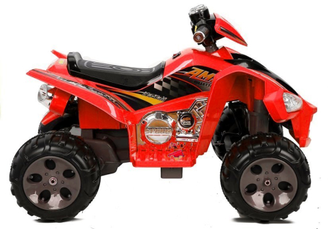 ATV Electric Medium Quad Roșu, 12V, Motoare Puternice 2x45W [1]