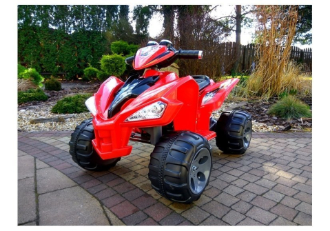 ATV Electric Medium Quad Roșu, 12V, Motoare Puternice 2x45W [8]