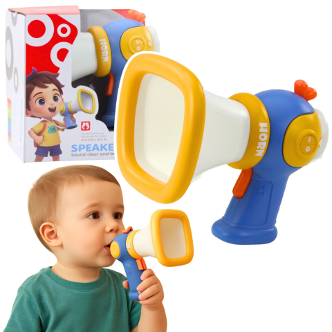 Jucarii - Megafon pentru copii cu schimbator de voce si efecte luminoase albastru