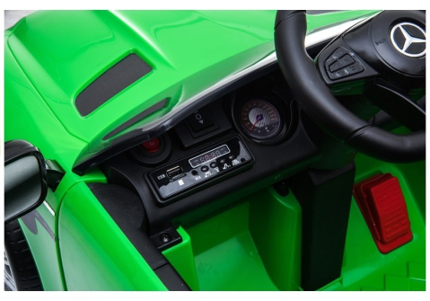Mașinuță electrică Mercedes GTR pentru copii, Green [11]
