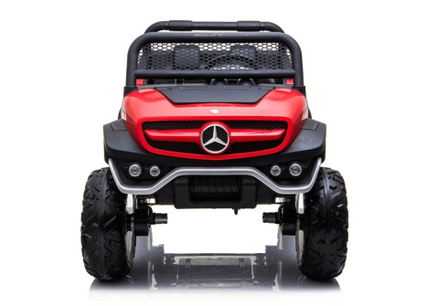 Mașinuță Electrică Mercedes Unimog 4x4, Roșu, 12V e-Leather, Roți EVA [1]