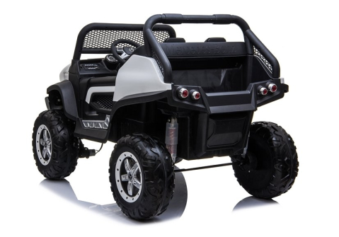 Mașinuță Electrică Mercedes Unimog 4x4, Alb, 12V 14Ah, Piele Ecologică [6]