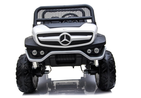 Mașinuță Electrică Mercedes Unimog 4x4, Alb, 12V 14Ah, Piele Ecologică [8]