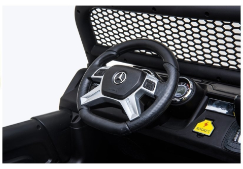 Mașinuță Electrică Mercedes Unimog 4x4, Alb, 12V 14Ah, Piele Ecologică [14]