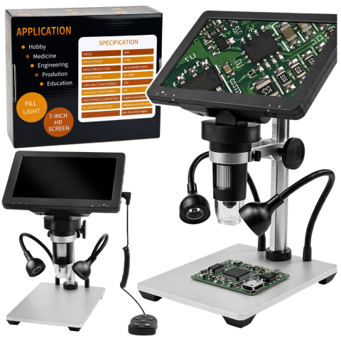 Jucarii cu telecomanda (RC) - Microscop digital educational cu telecomanda pe fir si ecran LCD 7 inch, 3 ani+