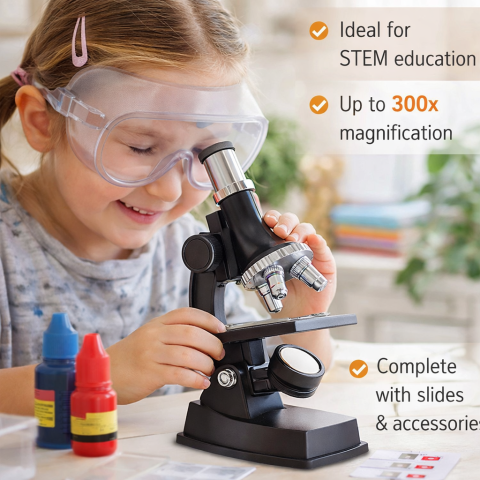 Jucarii - Microscop educational pentru copii accesorii marire 300x