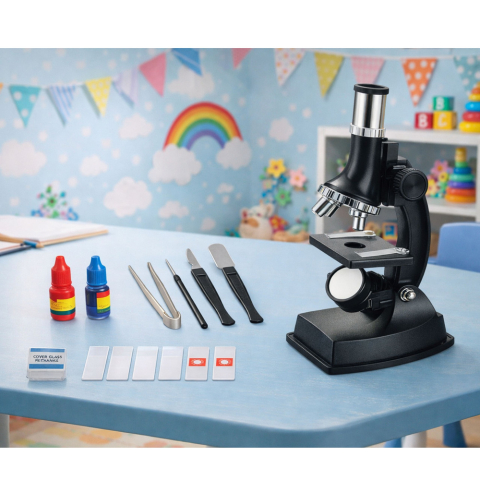 Microscop educational pentru copii accesorii marire 300x [4]