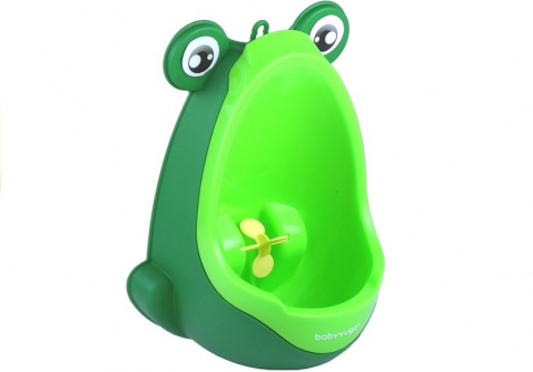 Jucarii Copii - Bebelul – Mini pisoar broasca verde cu ventuze pentru baieti