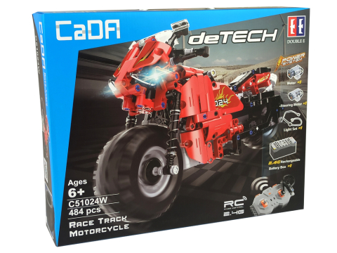 Motocicleta cu telecomanda si set de constructie CADA 484 piese, 6 ani+ [5]