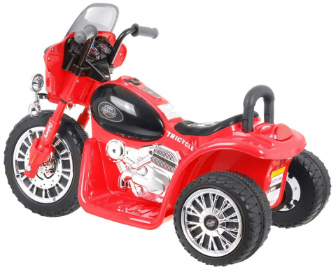 Motocicleta Electrica Chopper Rosu pentru Copii, 6V [3]