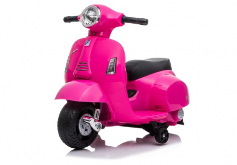 Motocicleta electrica pentru copii, Mini Vespa GTS300, baterie 4mAh, ROZ [8]