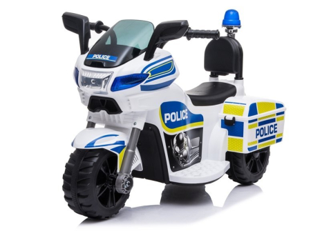Motocicleta electrica politie TR1912 Alba 6V pentru copii, 2 ani+ [2]