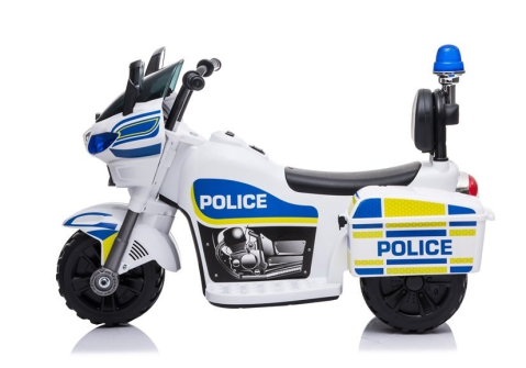 Motocicleta electrica politie TR1912 Alba 6V pentru copii, 2 ani+ [1]