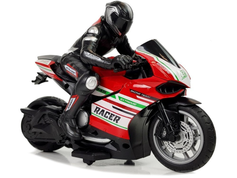 Motocicleta Sport cu Telecomanda 2.4G Racer Raza 35 m Rosie 1:10 [3]
