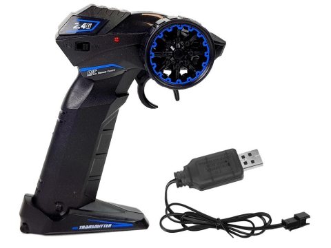 Motocicleta Sport cu Telecomanda 2.4G Racer Raza 35 m Albastra 1:10 [5]