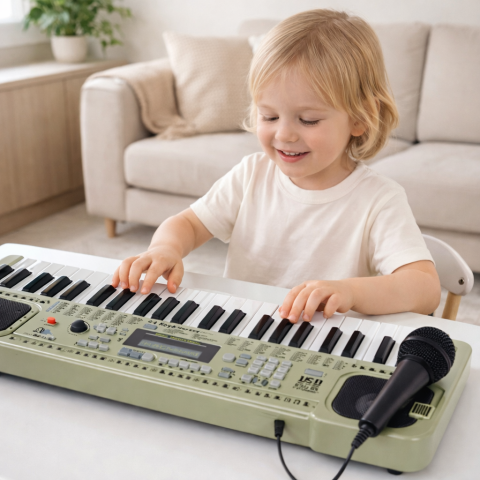 Jucarii Copii - Orga Electronica MQ807 cu USB si Microfon Inclus