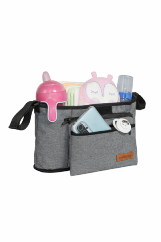 Organizator carucior bebe MollsBaby gri compartimentat multifunctional [1]