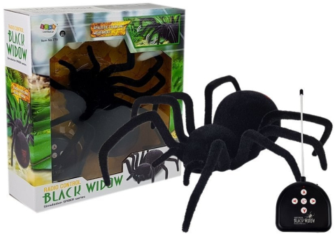 Jucarii cu telecomanda (RC) - Paianjen cu telecomanda Black Widow cu ochi luminosi, 8 ani+