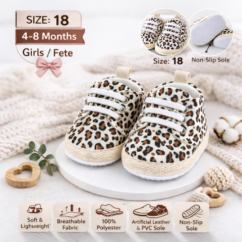 Botosi - Pantofi bebelusi leopard Leoncino marimi 18 si 19