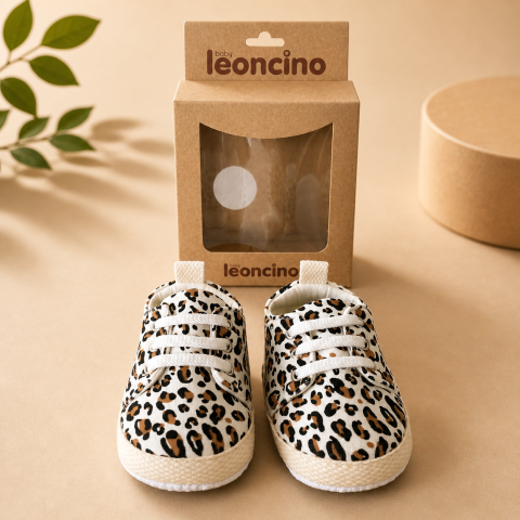 Pantofi bebelusi leopard Leoncino marimi 18 si 19 [3]