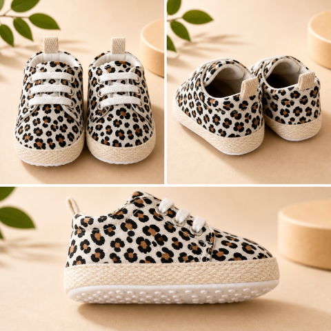 Pantofi bebelusi leopard Leoncino marimi 18 si 19 [2]