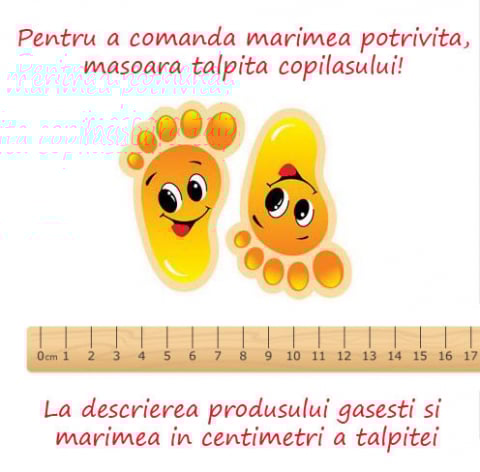 Pantofi pentru bebelusi, GALBEN mustar cu fundita GRI [5]