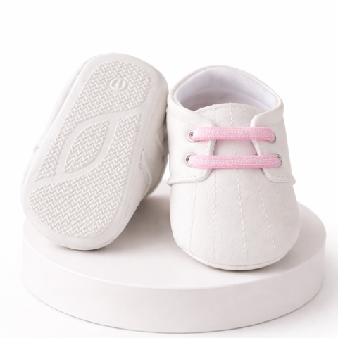 Pantofiori - Pantofiori brodati fetite albi BEBLUX