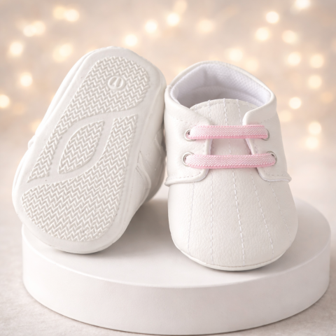 Pantofiori brodati fetite albi BEBLUX [1]