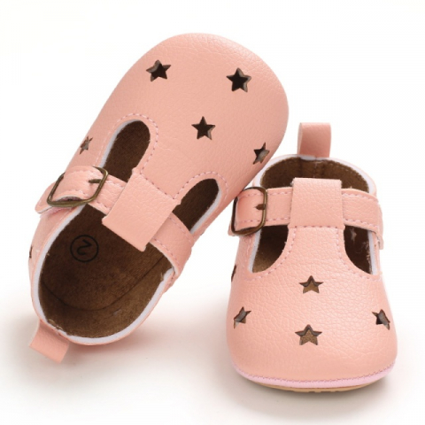 Pantofiori ROZ cu stelute decupate [6]